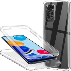 Xiaomi Redmi Note 11 Pro Kılıf Şeffaf 360 Ön Arka Korumalı Silikon