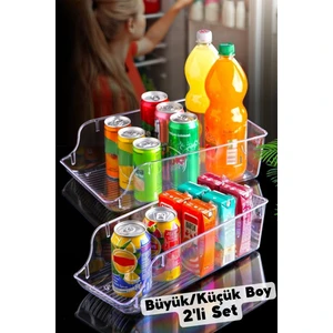 Nandy Home Çok Amaçlı Içecek, Buzdolabı & Dolap Içi Düzenleyici 2'li Set Küçük Boy + Büyük Boy