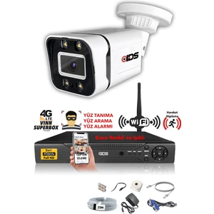 - 1 Kameralı 5mp Sony Lensli 1080P Fullhd Gece Renkli Full Kamera Seti - Su Geçirmez - Cepten İzle
