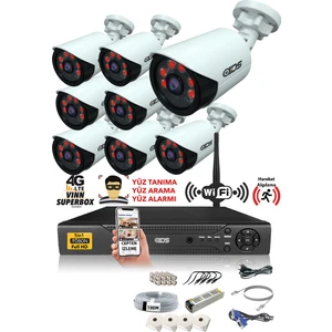 Ids 8 Kameralı 5mp Sony Lensli 1080P Fullhd Güvenlik Kamerası Sistemi - Hard Disksiz