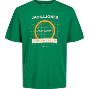 Jack & Jones Önü Baskılı Bisiklet Yaka Erkek Tişört 12238838