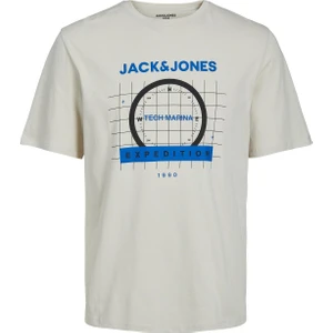 Jack & Jones Önü Baskılı Bisiklet Yaka Erkek Tişört 12238838