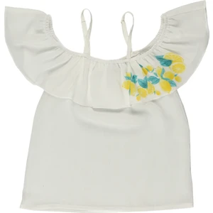 Kız Çocuk Ince Askılı Fırfırlı Bluz