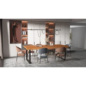 Masif Ahşap Ribes Toplantı Masası 100*220*76 cm