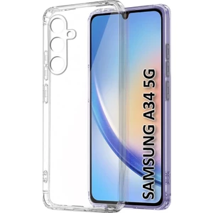 Samsung Galaxy A34 Kılıf Şeffaf Kamera Korumalı Yumuşak Silikon