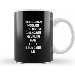 Baskı Dükkanı Kpop Stray Kids Skz Logo Kupa Bardak Porselen