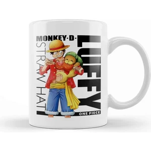 Baskı Dükkanı Monkey D Luffy Straw Hat Kungfu Seal Kupa Bardak Porselen