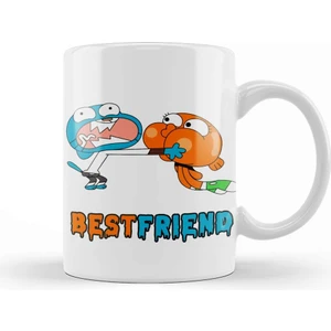Baskı Dükkanı Gumball Darwin Çılgın Best Friends Kupa Bardak Porselen