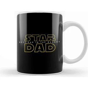 Baskı Dükkanı Star Dad Best Dad In The Galaxy Kupa Bardak Porselen