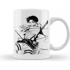 Baskı Dükkanı Levi Ackerman Captain Levi Kupa Bardak Porselen