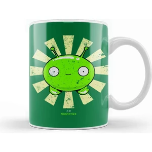 Baskı Dükkanı Mooncake Retro Japanese Final Space Kupa Bardak Porselen