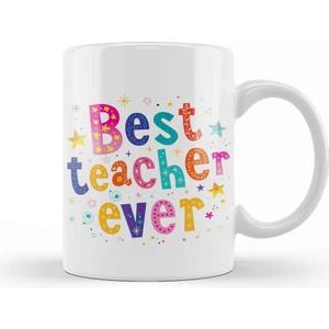 Baskı Dükkanı Öğretmenler Günü Öğretmene Hediye 08 Kupa Bardak Porselen