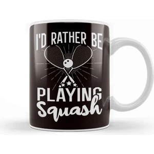 Baskı Dükkanı Squash Backhand Indoor Tennis Ball Sports Racket Trainer Kupa Bardak Porselen