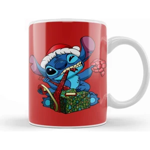 Baskı Dükkanı Stitch X'mas Kupa Bardak Porselen