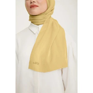 Işıltılı Logo Detaylı Şal Açık Yağ Yeşili