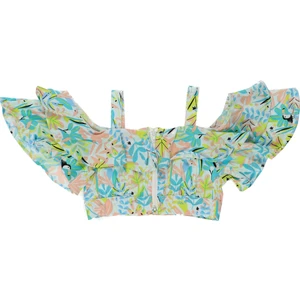 Kız Çocuk Askılı Büzgü Detaylı Bluz