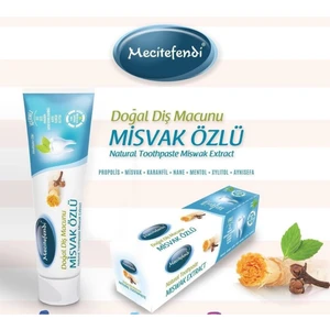 3 Adet Misvak Özlü Doğal Diş Macunu Florürsüz 75 ml