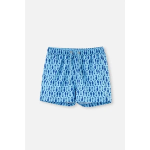 Turkuaz Kılçık Balık Des. Şort