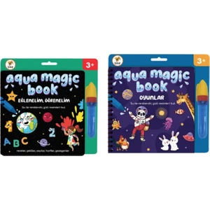 Aqua Magic Book (Su ile Boyama Kitabı) Eğlenelim Öğrenelim - Oyunlar 2'li Set