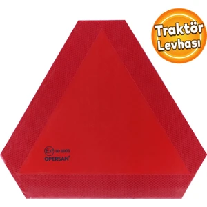 Traktör Reflektörü E37 Onaylı Üçgen Reflektörlü Fosforlu Alüminyum Levha (1 Çift)