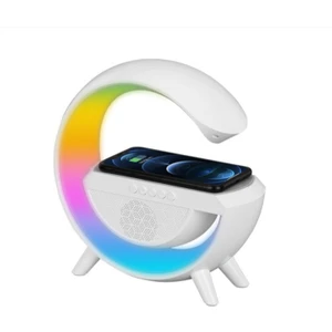 Bluetooth Hoparlör Çok Fonksiyonlu Kablosuz Şarj Başucu Gece Lambası