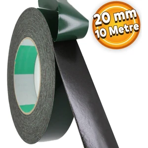Çift Taraflı Köpük Bant Eva Montaj Bandı Siyah 20 mm x 10 Metre