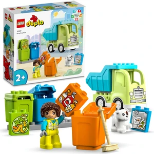 LEGO® DUPLO® Town Geri Dönüşüm Kamyonu 10987 - Geri Dönüşüm Meraklısı Çocuklar İçin  Eğitici Oyuncak Yapım Seti (15 Parça)