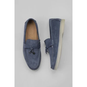 Bueno Shoes Mavi Süet Kadın Loafer 05WS101