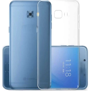 Case World Caseworld Samsung Galaxy C9 Pro ile Uyumlu Kapak 1mm Süper Silikon Şeffaf Kılıf