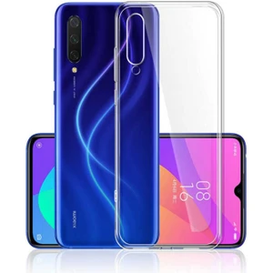 Case World Caseworld Xiaomi Mi A3 ile Uyumlu Kapak 1mm Süper Silikon Şeffaf Kılıf