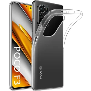 Case World Caseworld Xiaomi Poco F3 ile Uyumlu Kapak 1mm Süper Silikon Şeffaf Kılıf