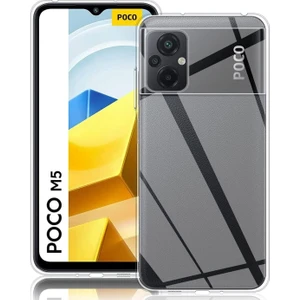 Case World Caseworld Xiaomi Poco M5 ile Uyumlu Kapak 1mm Süper Silikon Şeffaf Kılıf