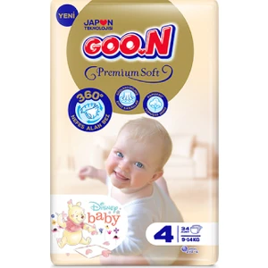 Premium Soft 4 Numara Süper Yumuşak Bant Bebek Bezi - 34 Adet