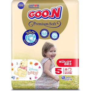 Premium Soft 5 Numara Süper Yumuşak Külot Bebek Bezi - 15 Adet