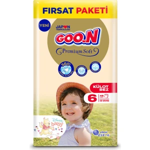 Premium Soft 6 Numara Süper Yumuşak Külot Bebek Bezi Fırsat Paketi - 48 Adet