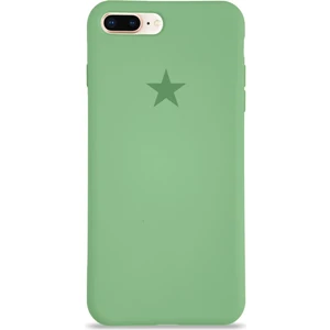 Kzy Apple iPhone 7 Plus ile Uyumlu Kapak Yıldız Logolu Içi Kadife Lansman Silikon Kılıf - Yeşil
