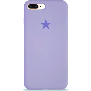 Kzy Apple iPhone 7 Plus ile Uyumlu Kapak Yıldız Logolu Içi Kadife Lansman Silikon Kılıf - Lila