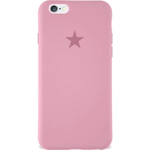 Kzy Apple iPhone 6s ile Uyumlu Kapak Yıldız Logolu Içi Kadife Lansman Silikon Kılıf - Pembe