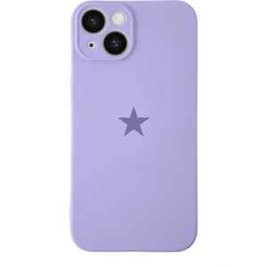 Apple iPhone 14 Plus ile Uyumlu Kapak Yıldız Logolu Kamera Korumalı Içi Kadife Lansman Silikon Kılıf - Lila