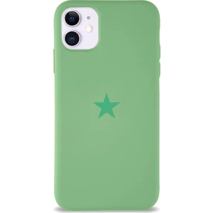Apple iPhone 11 ile Uyumlu Kapak Yıldız Logolu Içi Kadife Lansman Silikon Kılıf - Yeşil