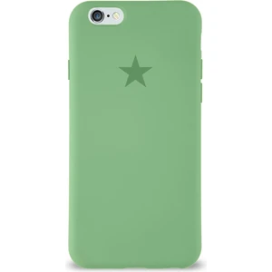 Apple iPhone 6s Plus ile Uyumlu Kapak Yıldız Logolu Içi Kadife Lansman Silikon Kılıf - Yeşil