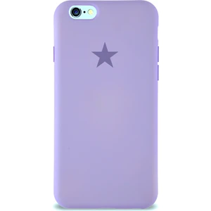 Apple iPhone 6s Plus ile Uyumlu Kapak Yıldız Logolu Içi Kadife Lansman Silikon Kılıf - Lila