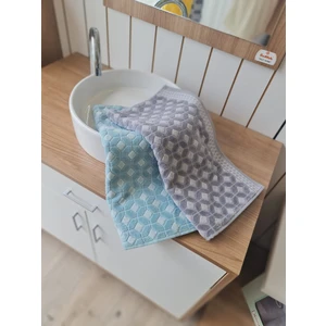 Decora 2'li El - Yüz Havlusu Mint - Gri 50 x 90 cm