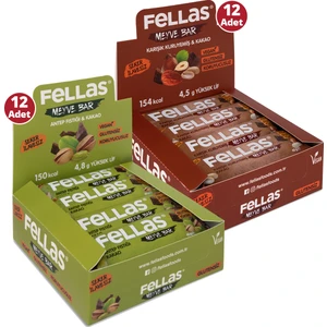 Meyve Bar 40 G Süper Ikili Kutu 24 Adet - Antep Fıstıklı x 12 Adet + Karışık Kuruyemişli x 12 Adet