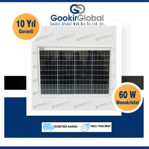 60 Watt Monokristal Güneş Paneli
