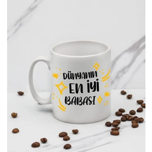 Vega Hediye Dünyanın En Iyi Babası Tasarım Kupa Babaya Hediye Kupa Bardak Mug B1