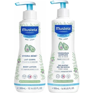 Yenidoğan Saç Ve Vücut Şampuanı 500 ml + Mustela Hydra Bebe Vücut Losyonu 300 ml