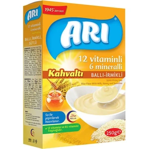 Arı Mama 12 Vitaminli 6 Mineralli Sütlü Ballı İrmikli Kahvaltı Pirinç Unu 250 gr