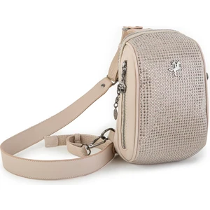 Nas Bag Bel ve Body Bag Krem Kum  Taşlı