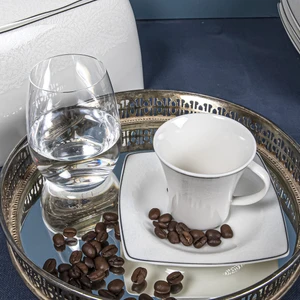 Güral Porselen Caroline 12 Parça 6 Kişilik Kahve Takımı 5906